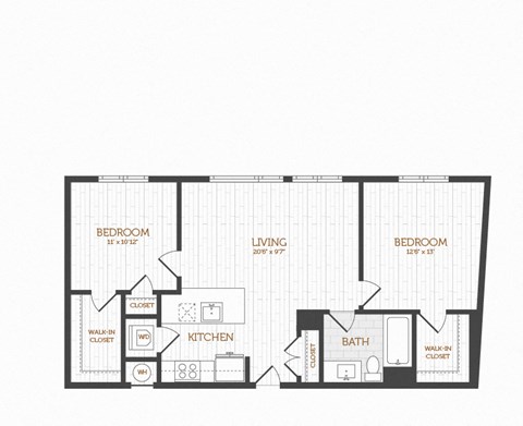 the floor plan of the studio apartment